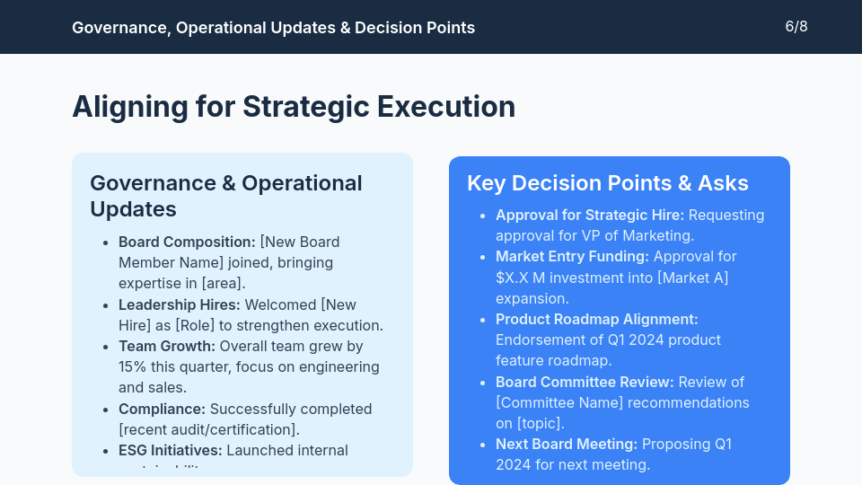 Board Brief: Series A Growth Strategy